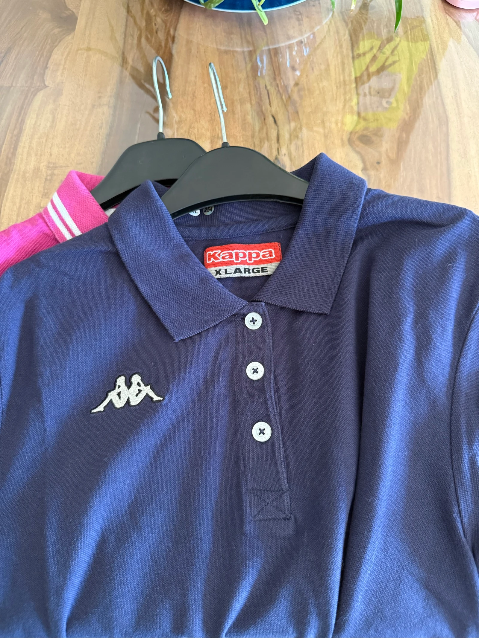Lot 4 Polos Femme Kappa – Tamanho L / XL – Rosa Verde Azul – Estado Perfeito – photo 7